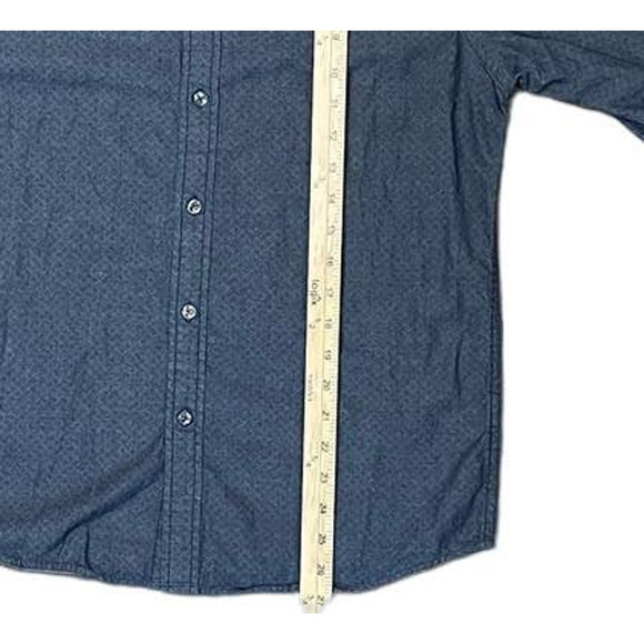 Tre Vero III Men's Long-sleeved Button-up Shirt Size Medium Navy Blue‎ - Picture 7 of 7